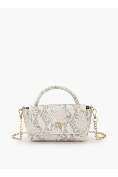 Flora Bella by Shoexpress حقيبة كروسبودي بنقشة جلد الحيوانات مع حزام سلسلة - ...