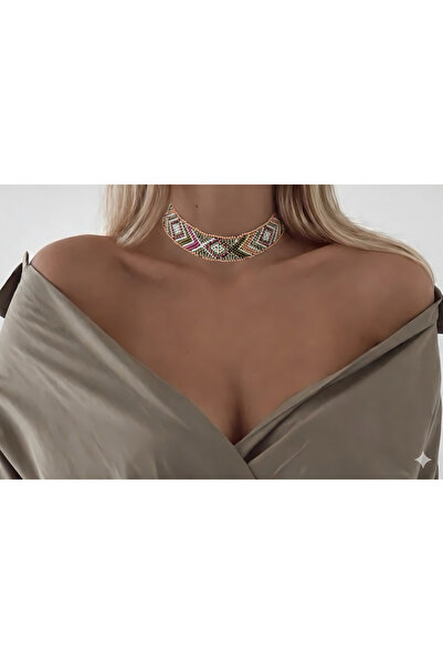 Maiden design Vintage boncuk model choker kolye