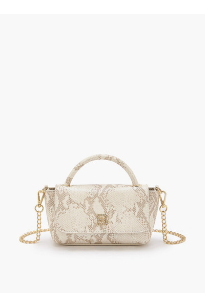 Flora Bella by Shoexpress حقيبة كروسبودي بنقشة جلد الحيوانات مع حزام سلسلة - ...