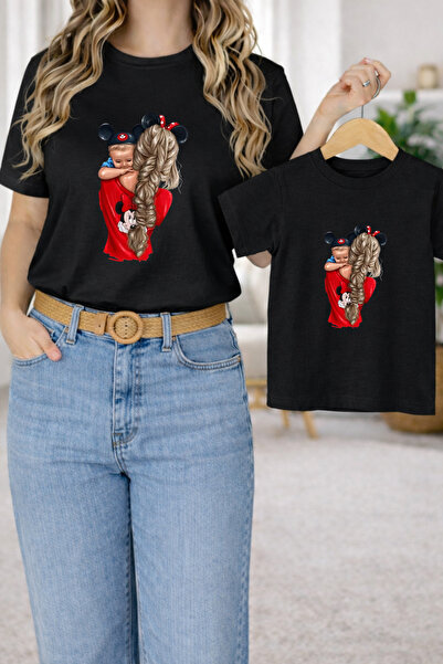 LORVEX Mother Child Combination Oversized T-Shirt – Mother & Child Twin T-Shi...