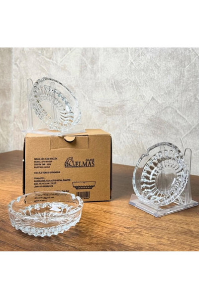 OEM 6-piece glass ashtray set 10cm