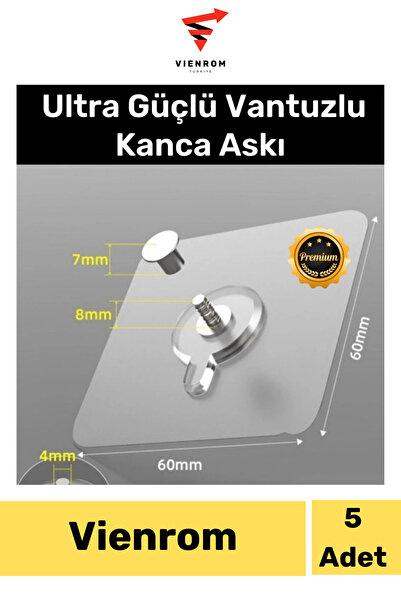 Vienrom #BanyoAskısı Paslanmaz Çelik Ultra Güçlü Vantuzlu Askı İz Bırakmaz Sü...