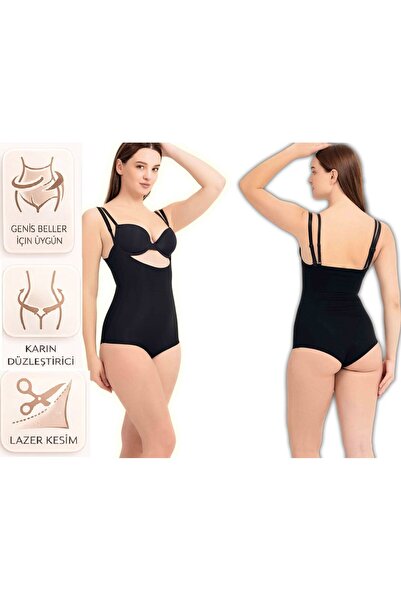 bipamuk Women's Underbust Snap Fastener Body Corset Laser Cut Size 1 Slimming...