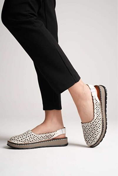 AYAKKABİSEPETİ Genuine Leather Women's Sandals (Inside and Outside)