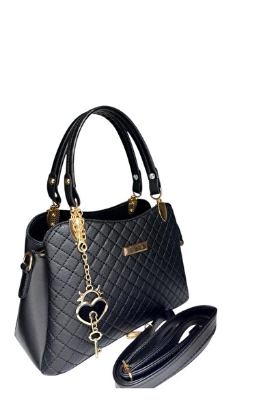 ZİVORA Γυναικεία καπιτονέ τσάντα χειρός και ώμου με χρυσή καρδιά, αξεσουάρ κλ...