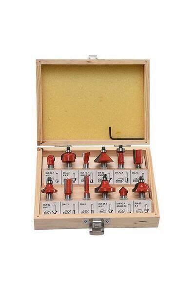 Evelise Freze pentru lemn, cutie lemn, set 12 piese, Strend Pro