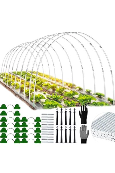 Shengruili Set de 50 de arcade pentru plante, cadru flexibil din fibră de sti...