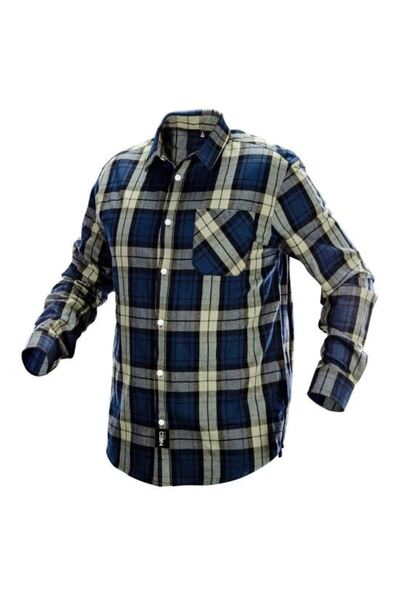 Evelise Camasa de lucru bumbac, albastru-verde-negru, model Camo, marimea L/5...