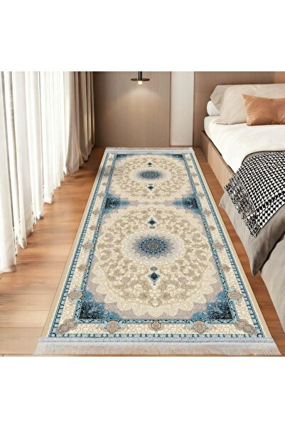 smart home Long Padded Hallway Rug 300×100 cm – Soft Modern Geometric Floor R...