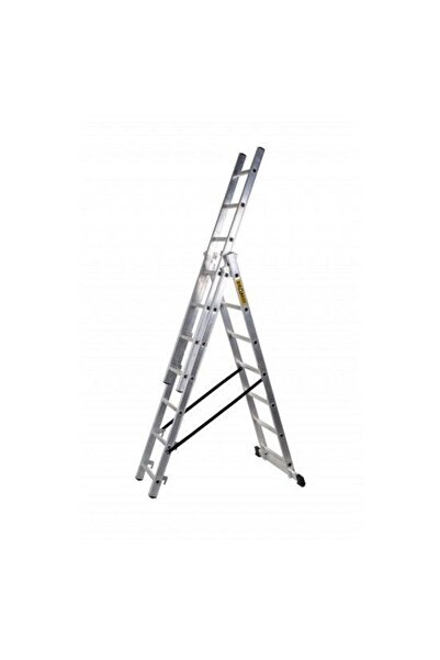 Evelise Scara aluminiu, 3 tronsoane, 7 trepte, max 150 kg, 4.23 m, Drabest Pro