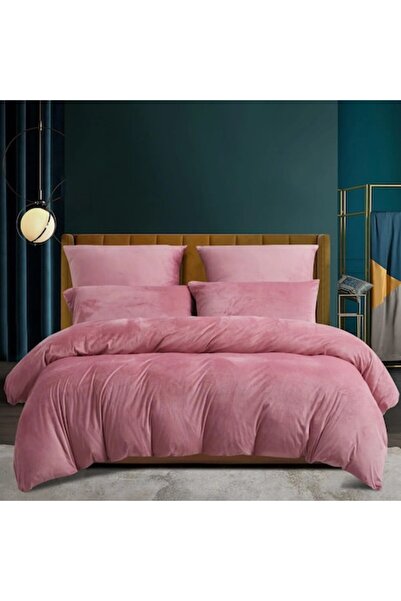 Luofanfei Comfortable and Warm Microfleece Bed Linen, 135x200 cm, Pink