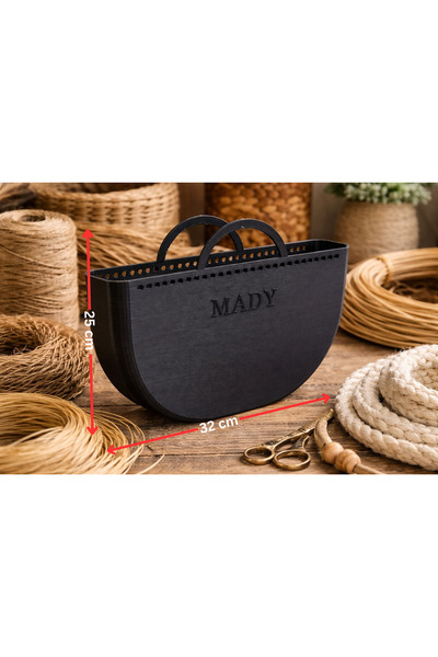 Mady Aksesuar Mady Rattan Bag Mold, Kraft Bag Mold, Oval Bag Mold, Knitting M...