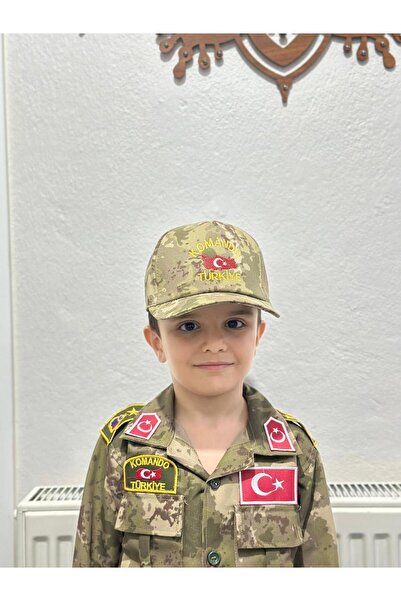 KOMANDO PAZARI Çocuk Askeri Kamuflaj Komando Şapka Ayarlanabilir Kep NAKIŞLI ...