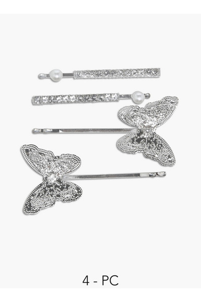 Flora Bella by Shoexpress Pack of 4 Hairpin with Embellished Detail