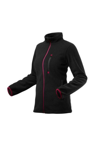 Evelise Geaca din lana polara pentru femei, model Woman Line, negru, marimea ...