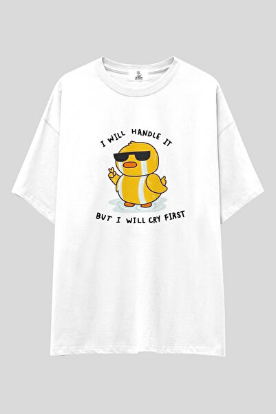 UmbraWear Voi plângi primul tricou supradimensionat |   Tricou unisex cu impr...
