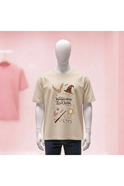 Vordevia Harry Potter Printed Crew Neck Wide Fit Unisex Tshirt