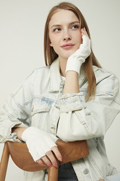 stravis Fingerless Ecru Knitwear Gloves