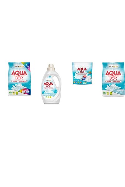 Boron أكوا بور معدن طبيعي 4 كجم ملون + أبيض سائل + قرص + 4 كجم أبيض مجموعة من...