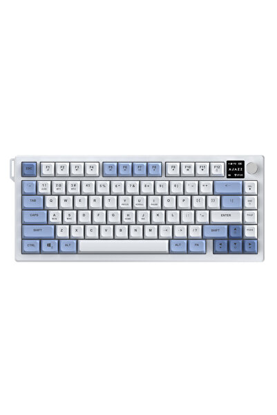 Ajazz AF82 RGB Membran Kablosuz Oyuncu Klavyesi-4000 Mah Batarya-Ekranlı