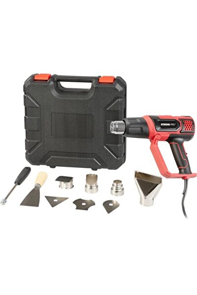 Evelise Pistol cu aer cald, 2000 W, cu accesorii, afisaj LCD, Strend Pro