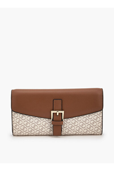 Celeste Monogram Print Wallet with Button Closure