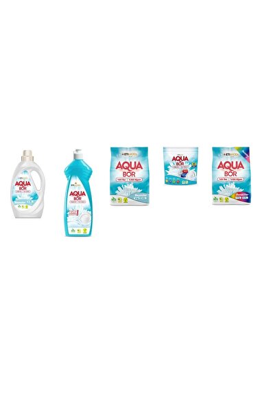 Aquabor سائل معدني طبيعي أبيض + غسول يدوي + 4 كجم أبيض + تابلت + 4 كجم ملونات...