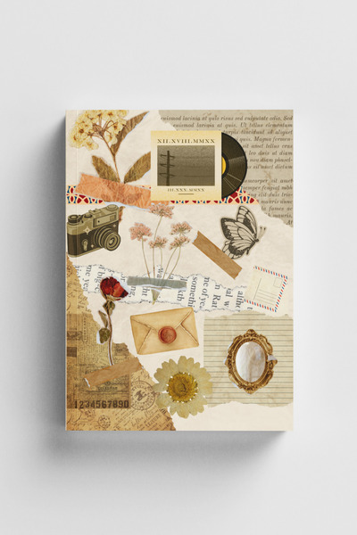 Bi Dünya Haber سلسلة كولاج 59 دفتر ملاحظات منقط مقاس A5 من سلسلة نوستالجي تاي...