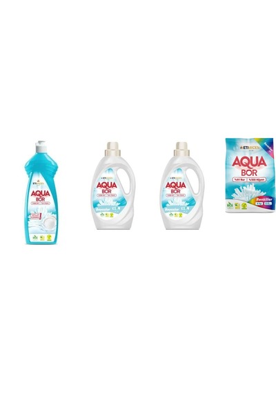 ETİ MADEN أكوا بور منظف الأطباق الطبيعي المعدني + سائل أبيض + سائل أبيض + 4 ك...