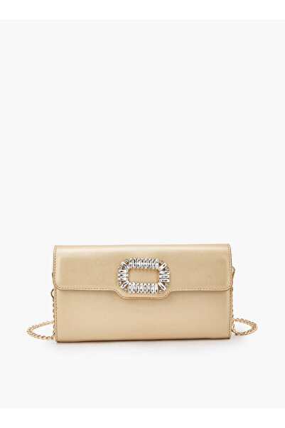 Flora Bella by Shoexpress Embellished Clutch with Detachable Chain Strap Rama...