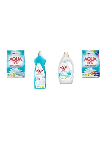 Boron أكوا بور معدن طبيعي 4 كجم أبيض + غسول يدوي + سائل أبيض + 4 كجم ملونات، ...