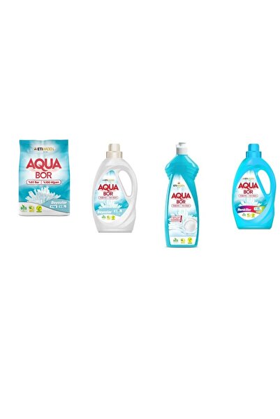 Aquabor مجموعة من 4 قطع من المواد المعدنية الطبيعية: 4 كجم من الأبيض + الأبيض...