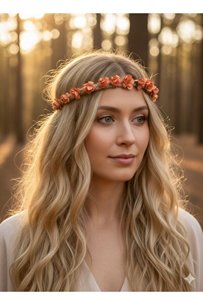 Bukiro Spring Crown with Roses and Petals Bridesmaid Crown with Roses Festiva...