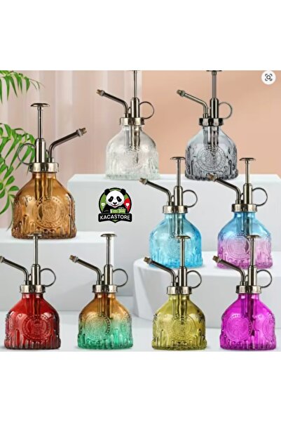 KACASTORE Püskürtmeli Renkli Cam Kolonyalık Kolonya Şişesi