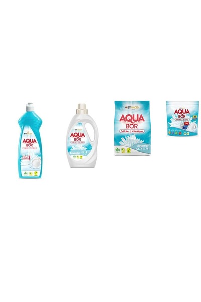 Boron أكوا بور منظف الأطباق الطبيعي المعدني + سائل أبيض + 4 كجم أبيض + مجموعة...