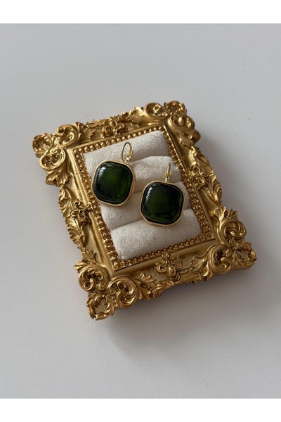 Charmist Çelik Mng yeşil bety küpe