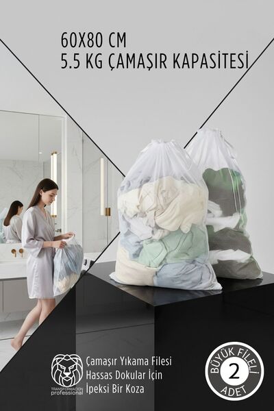 Transformacion Premium Delicate Touch: Set od 2 luksuzne mrežaste kese za veš...