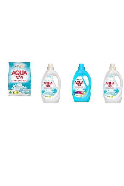 Aquabor معدن طبيعي 4 كجم أبيض + أبيض سائل + ألوان سائلة + أبيض سائل مجموعة من...