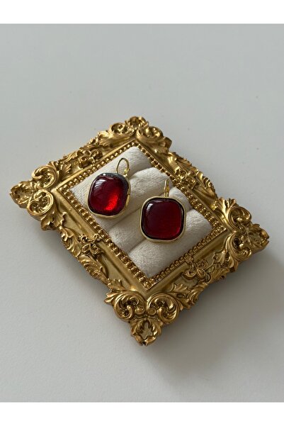 Charmist Steel Mng Burgundy Bety Earrings