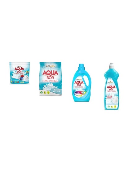Boron أقراص أكوا بور المعدنية الطبيعية + 4 كجم أبيض + ألوان سائلة + طقم غسيل ...