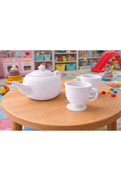 Vescarri طقم إبريق شاي وأكواب زخرفي - طقم إبريق شاي وأكواب عصري