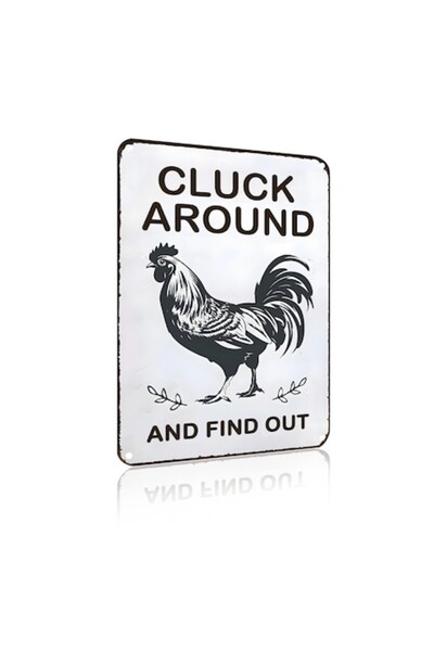 Hode Decorative Sign, Aluminum, Funny Chicken, 20x30 cm