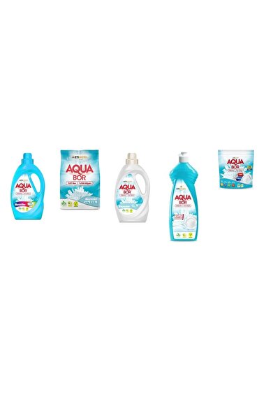 Boron أكوا بور ألوان سائلة معدنية طبيعية + 4 كجم أبيض + أبيض سائل + غسول أطبا...