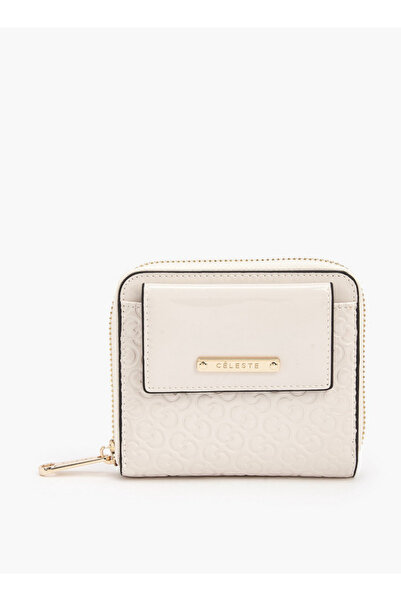 Celeste Monogram Embossed Wallet with Zip Closure Ramadan Collection