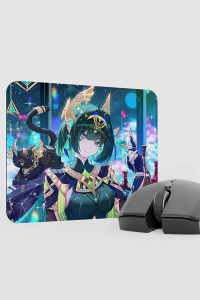 mousepad bastir لوحة ماوس الألعاب Nefer Genshin Impact Anime Player V5 - 22X18