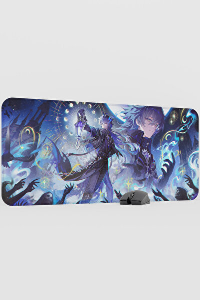 mousepad bastir لوحة ماوس الألعاب Flins Genshin Impact Anime Player V3 - 90x4...