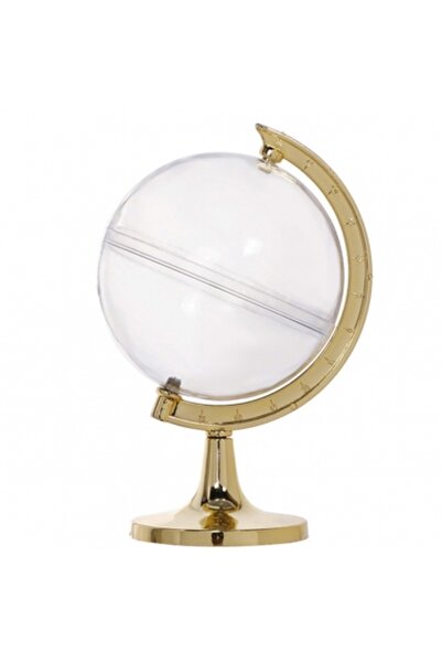 Decoratiuni Dulci Glob pamantesc acrilic auriu fillable 11cm