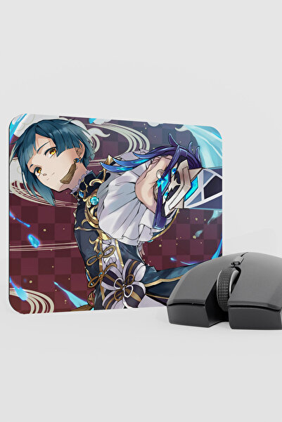 mousepad bastir Xingqiu Genshin Impact Anime Player V3 - 22X18 لوحة ماوس للألعاب