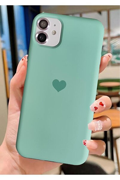 3GEN CASE حافظة مطلية بالمخمل متوافقة مع هاتف iPhone 11 مع شعار قلب