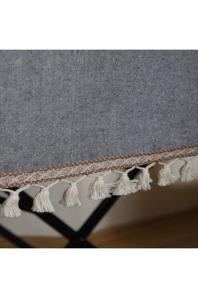 DNC home tekstil Gri Antrasit Kahverengi Şeritli Runner [45x150]